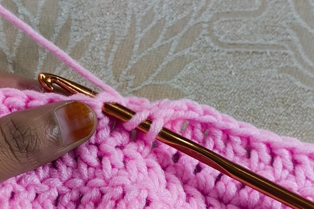 IMG_20250915_120458166 (1) Image shows the process to learn double crochet stitch