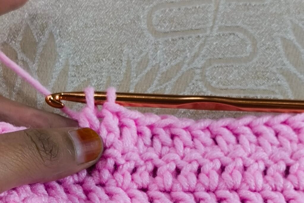 IMG_20250915_120511384 (1) Image shows the process to learn double crochet stitch
