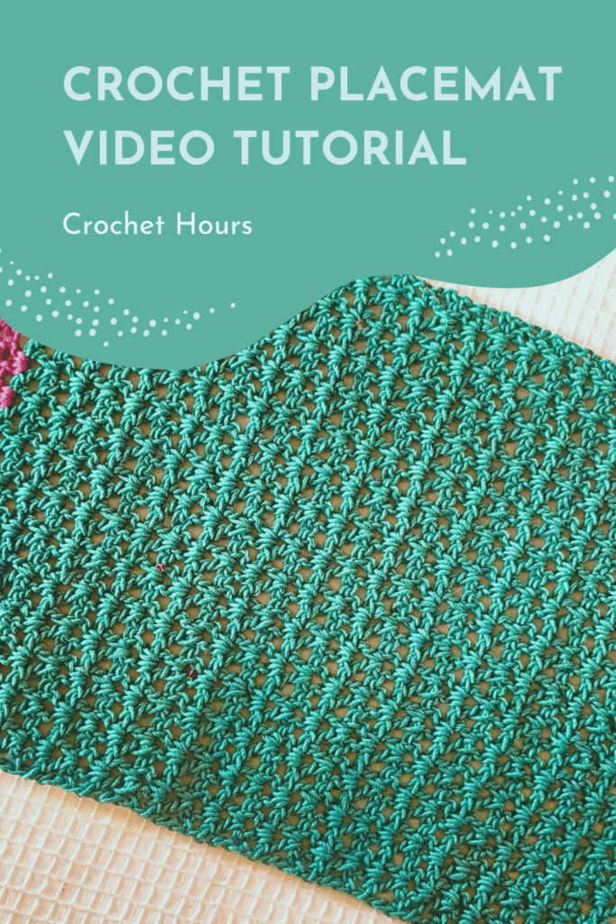 Crochet placemat tutorial, v stitch crochet placemat 