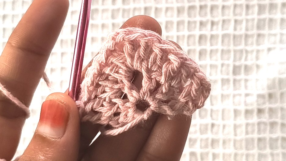 crochet bandana step 2